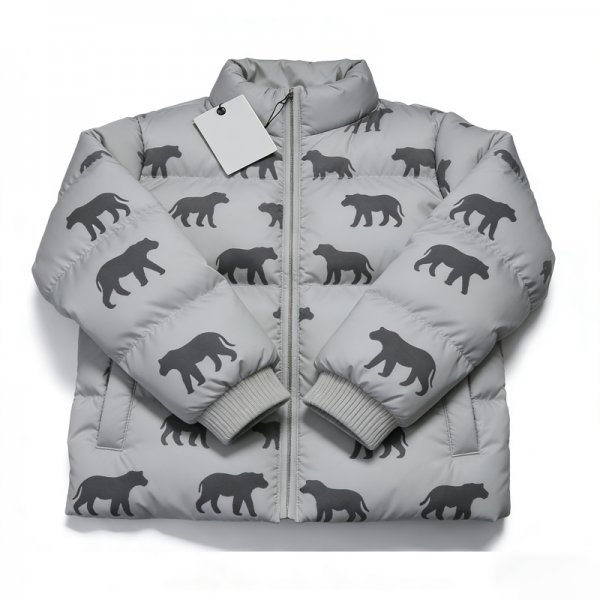 Bear Print Puffer Jacket