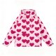Heart Print Lavender Puffer Jacket