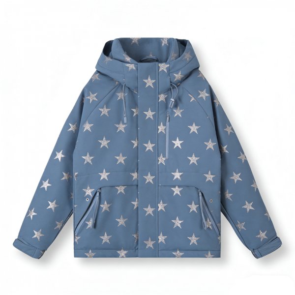 Starry Night Star Print Puffer Jacket
