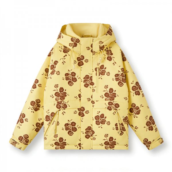 Olive Striped Puffer Jacket