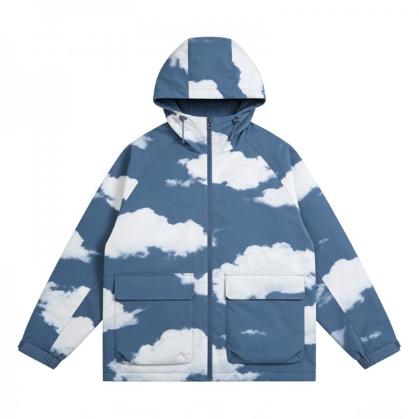 Cloud Print Puffer Jacket