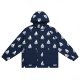 Navy Sailboat Print Puffer Jacket