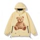 Bear Graphic Puffer Jacket with Hood