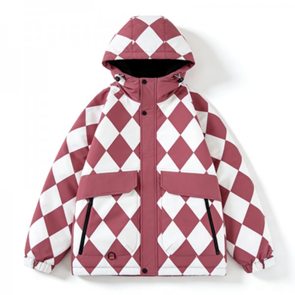 Argyle Diamond Puffer Jacket